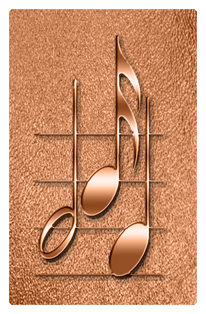 DF35T 382 CP Music Notes Copper